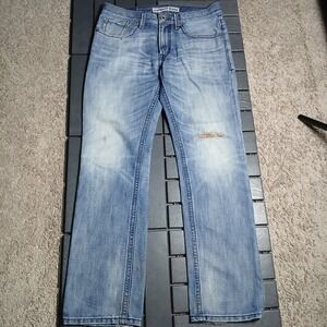 Express Men's Kingston Blue Jeans 31x32 (actual 34x31)‎ Classic Straight JB142